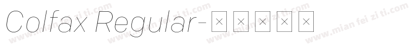 Colfax Regular字体转换